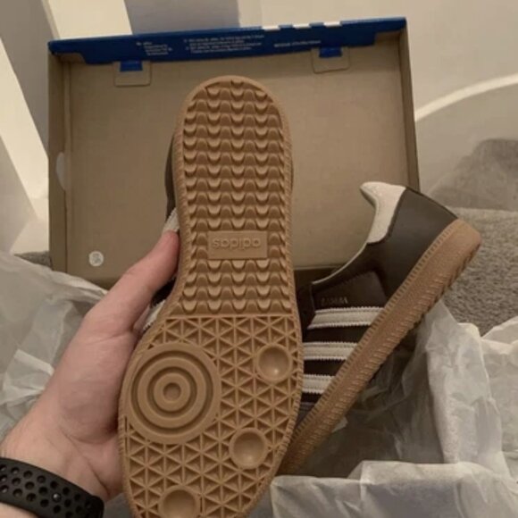 adidas Samba OG Mens Womens Sneakers Brown Putty Grey - Picture 3 of 3